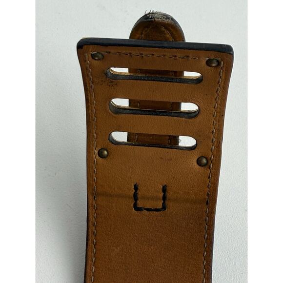 HERMES Intense Leather Bracelet Black Gold Hardware - Picture 6 of 10